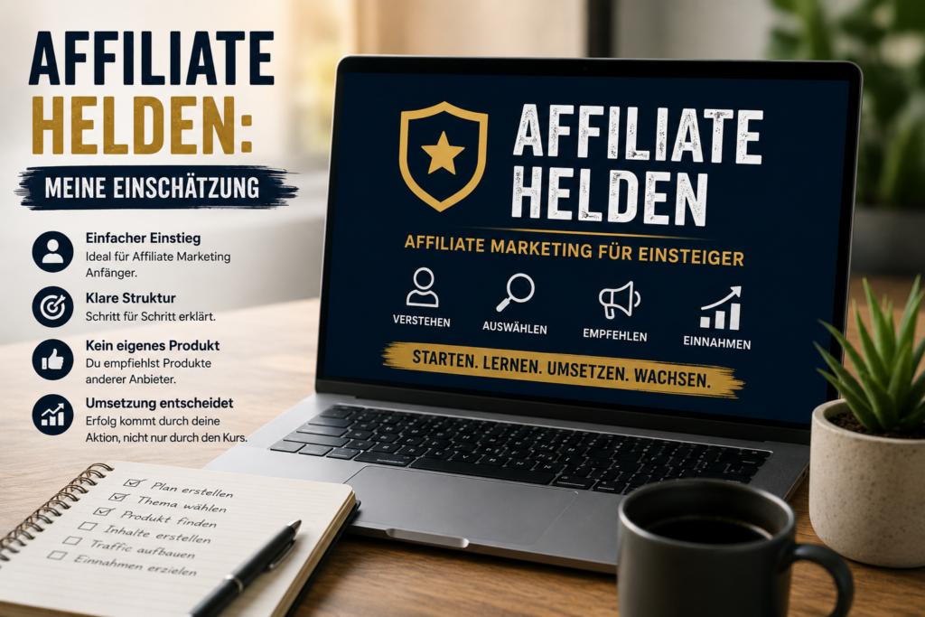 Affiliate Helden Erfahrungen und Einschätzung für Einsteiger